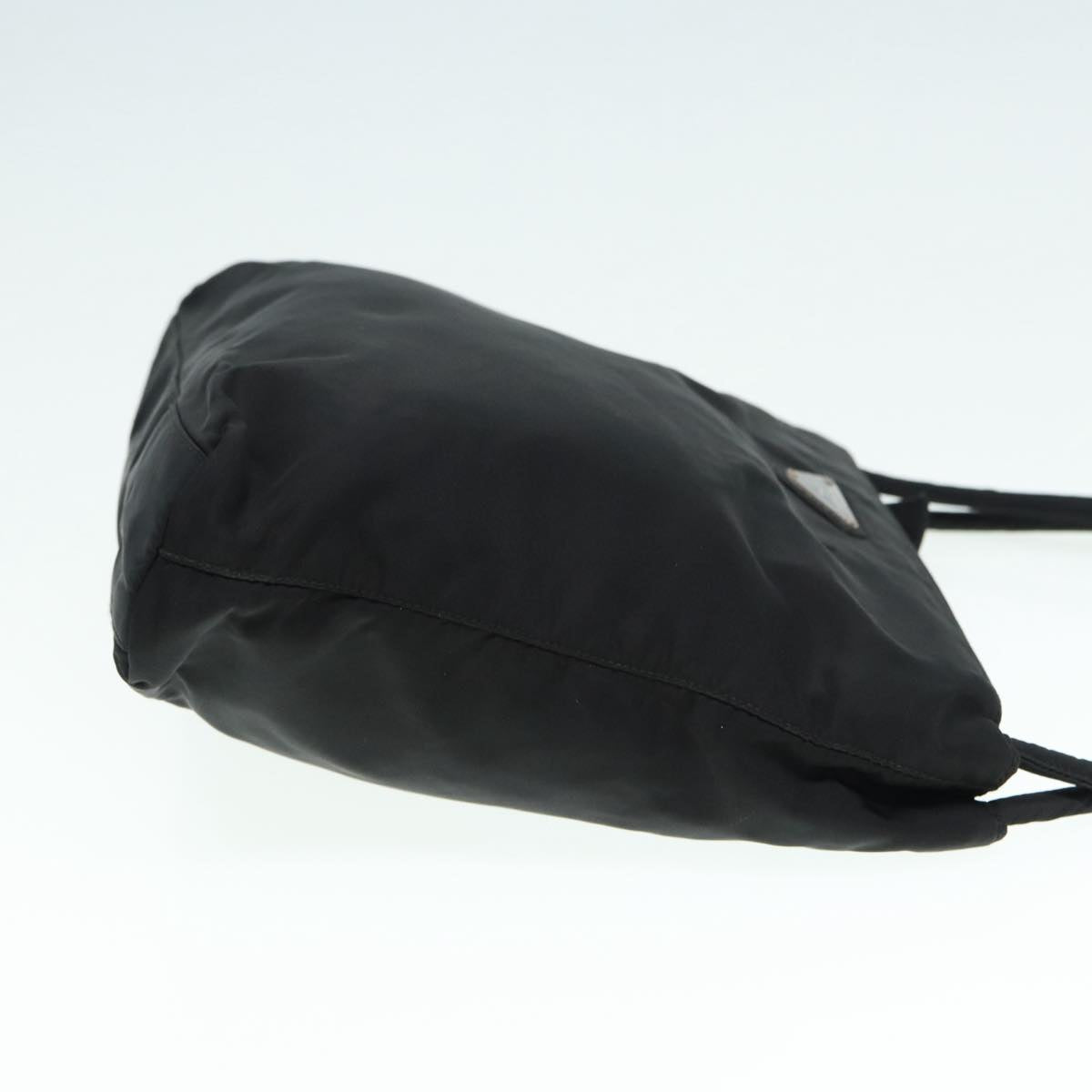Luxury Prada Hand Bag Nylon Black Silver  88677