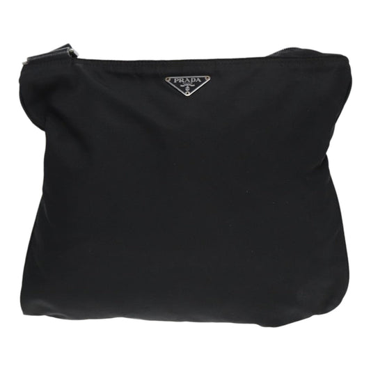 Luxury Prada Shoulder Bag Nylon Black Silver  88678