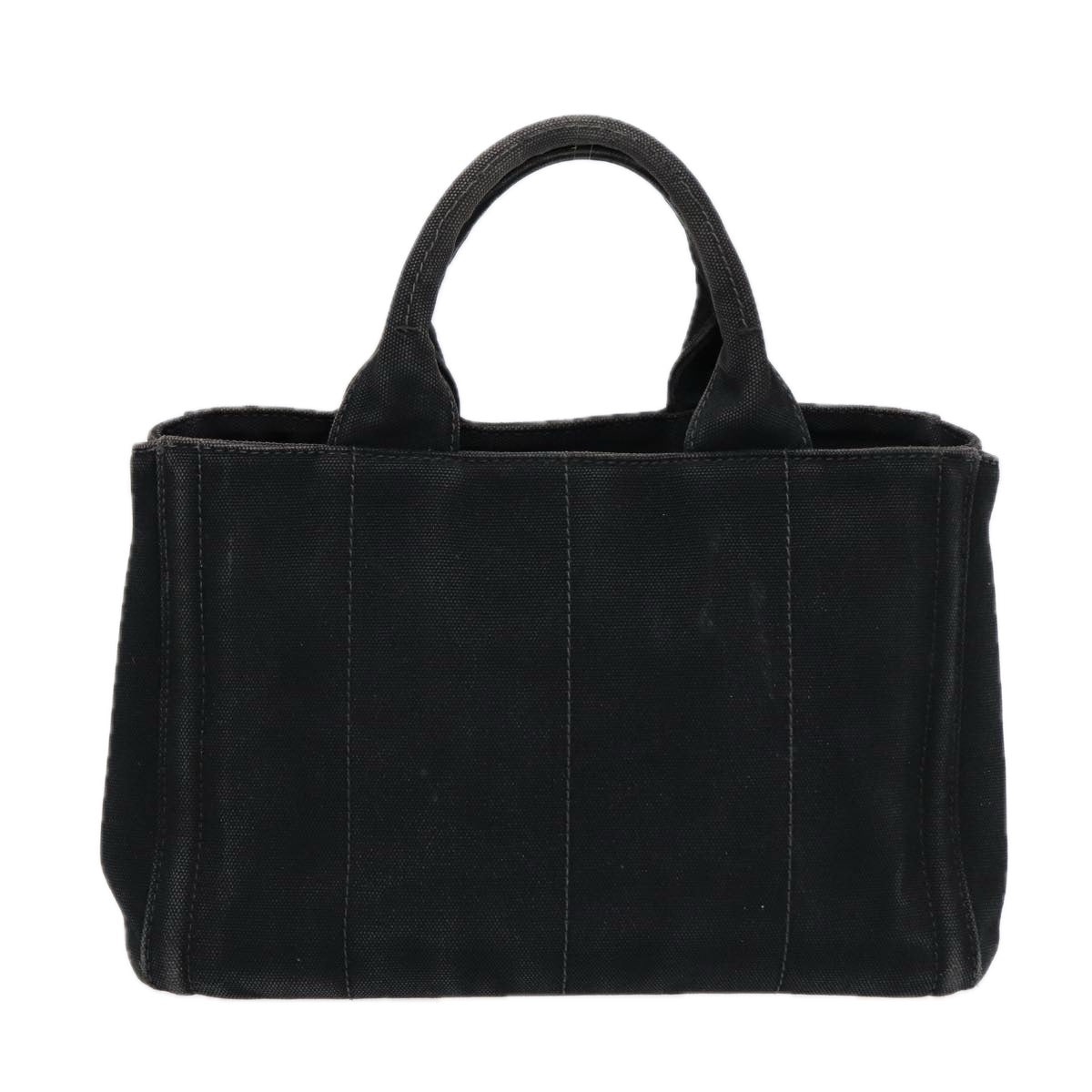 Luxury Prada Bijoux Canapa PM Hand Bag Canvas Black Gold  88686