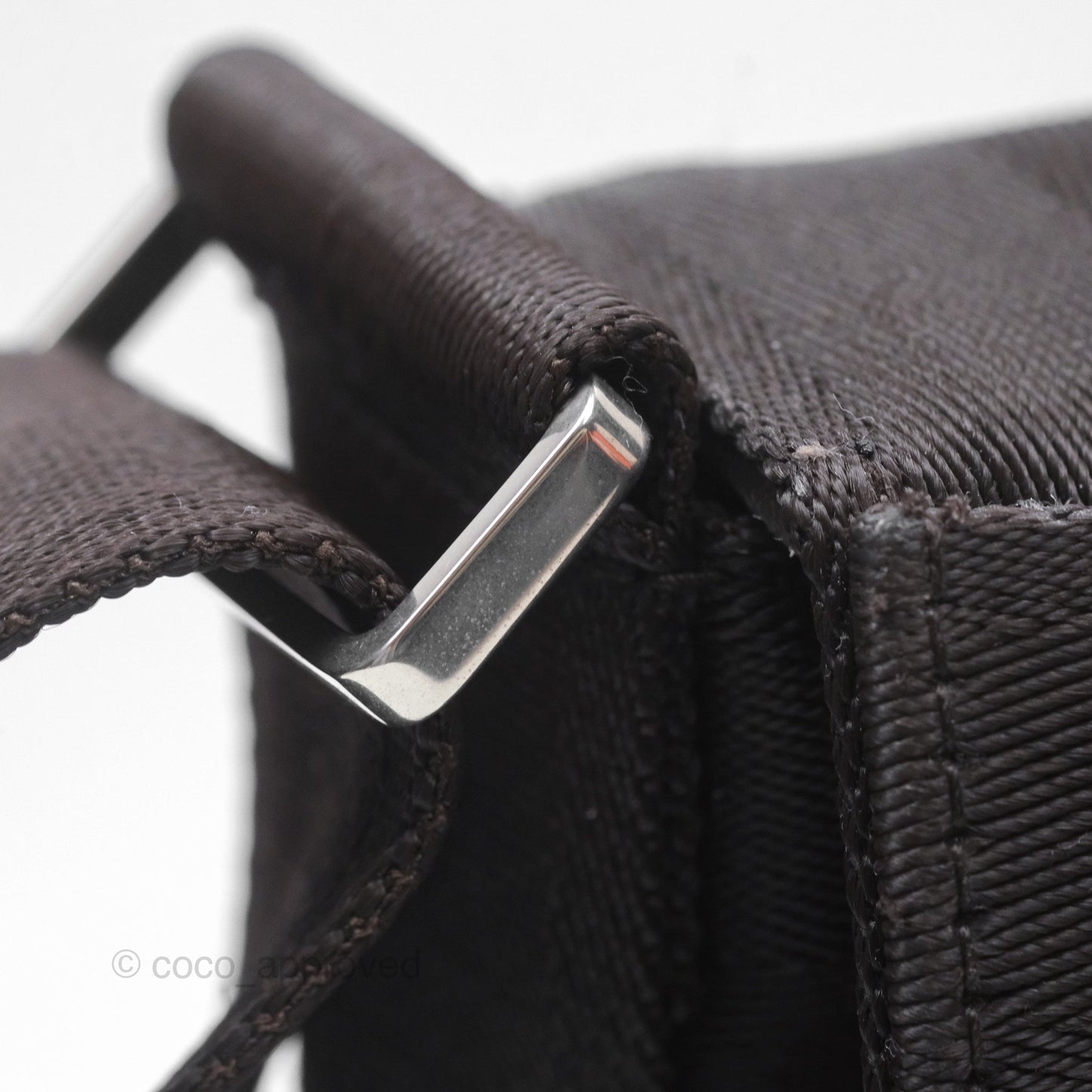 Bottega Veneta Maxi Webbing Cassette Bag Dark Brown