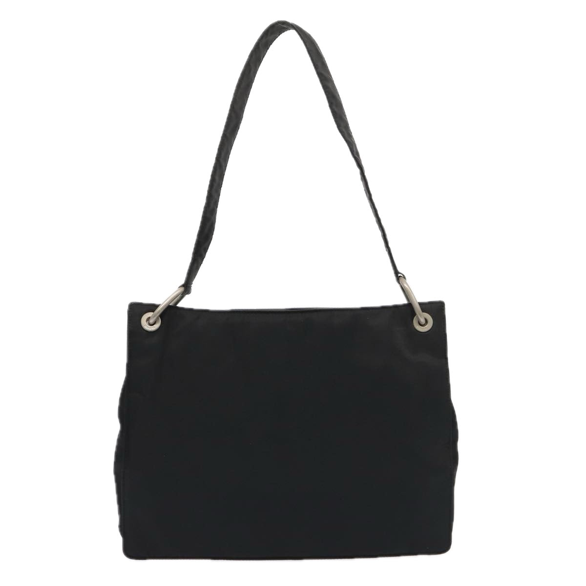 Luxury Prada Shoulder Bag Nylon Black Silver  88698