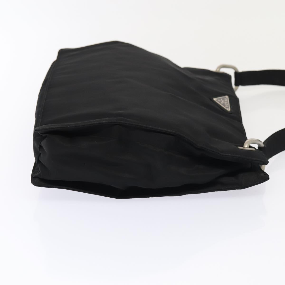 Luxury Prada Shoulder Bag Nylon Black Silver  88698