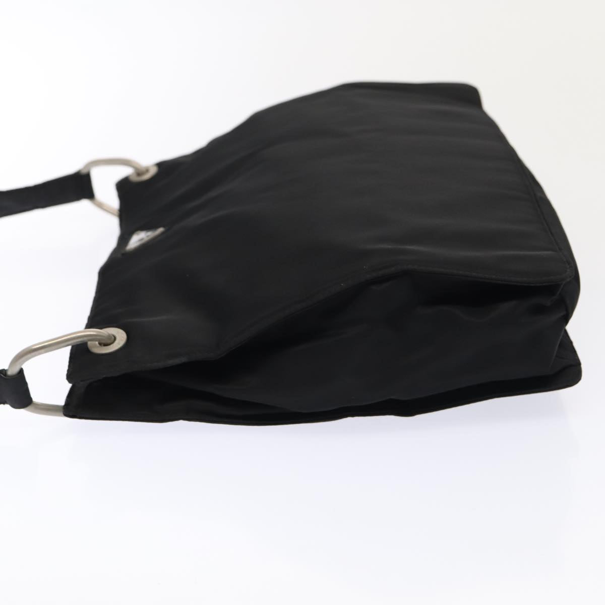 Luxury Prada Shoulder Bag Nylon Black Silver  88698