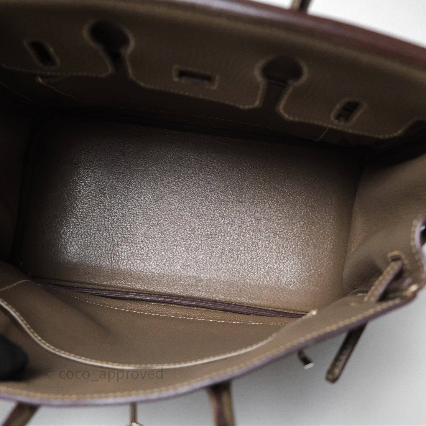 Hermes Birkin 25 Retourne Etoupe 18 Clemence Palladium Hardware