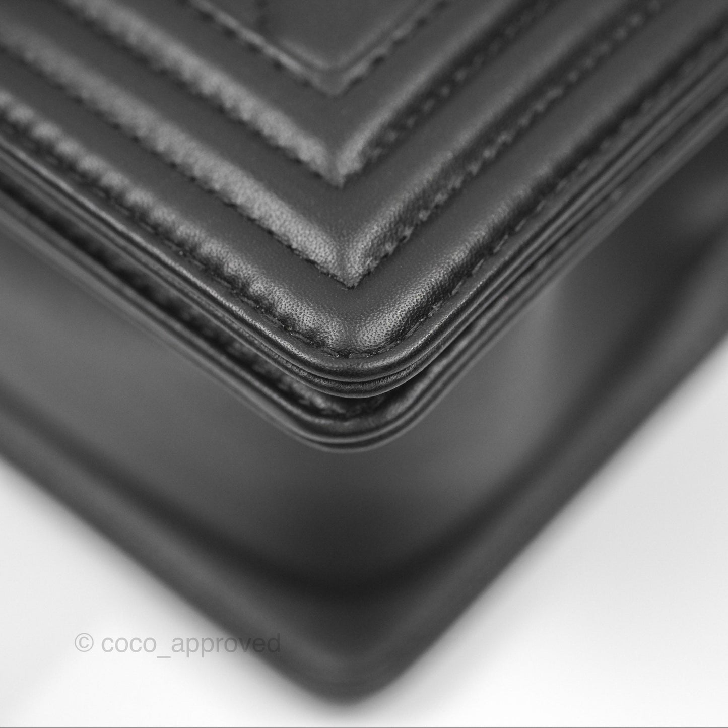 Chanel Small Boy Quilted Black Calfskin Ruthenium Hardware