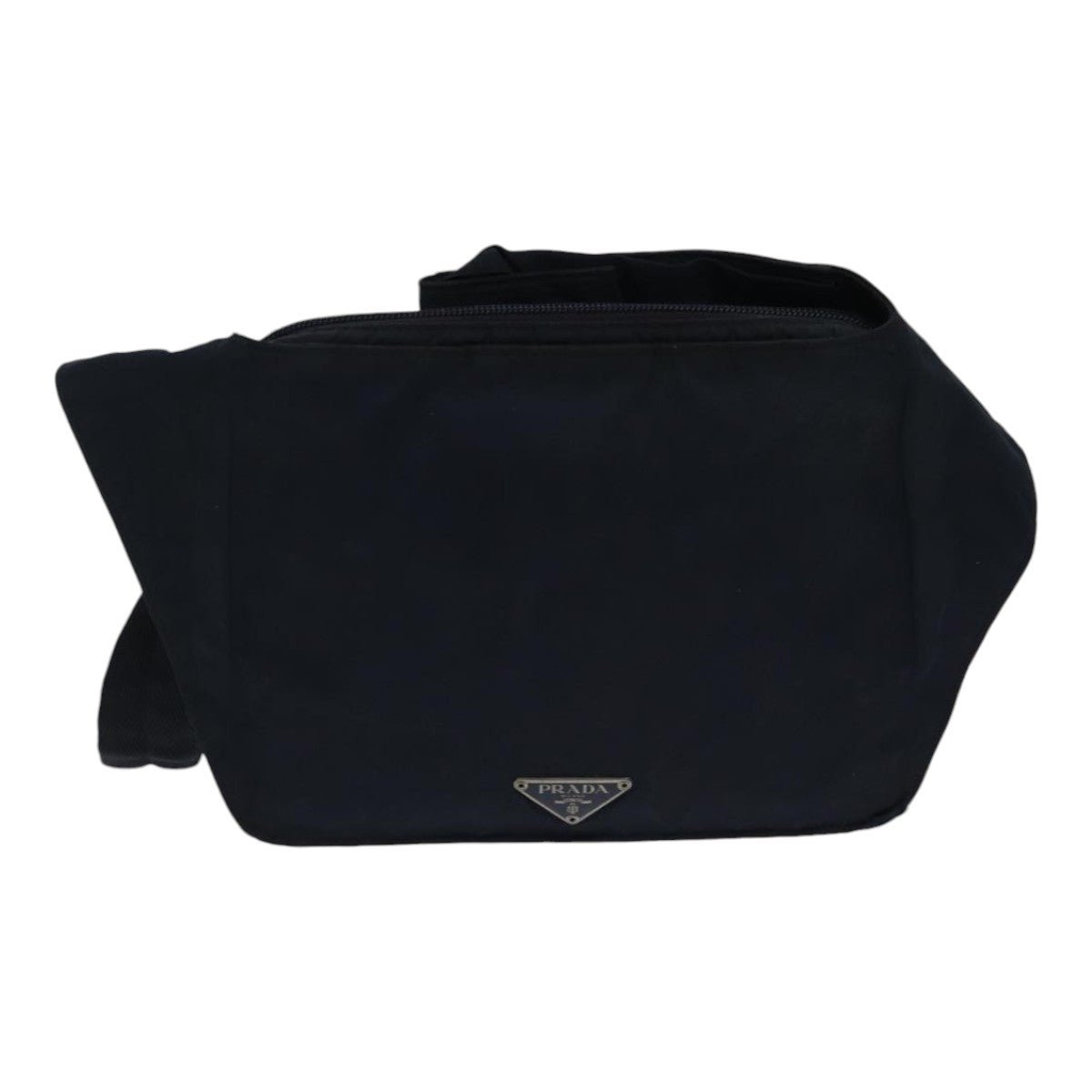 Luxury Prada Body Bag Nylon Navy Silver  88720