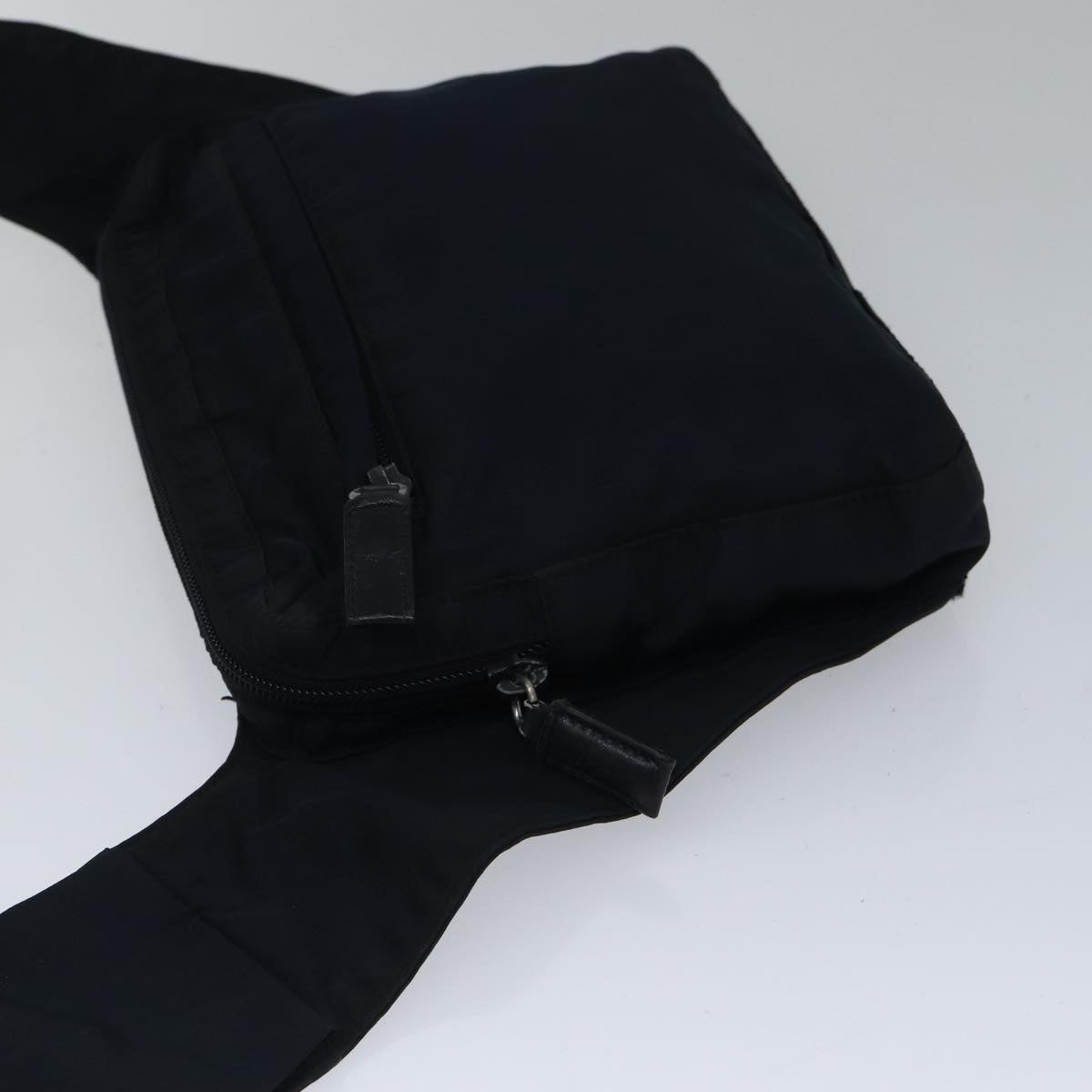 Luxury Prada Body Bag Nylon Navy Silver  88720