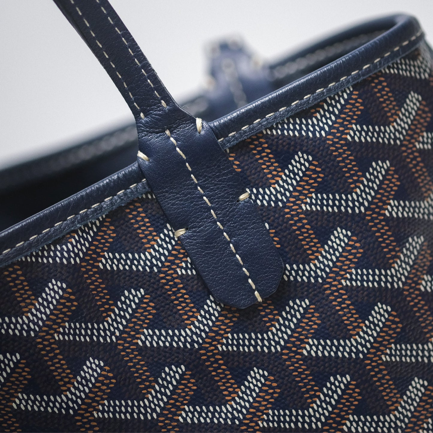 Goyard Anjou Mini Bag Goyardine Canvas Navy