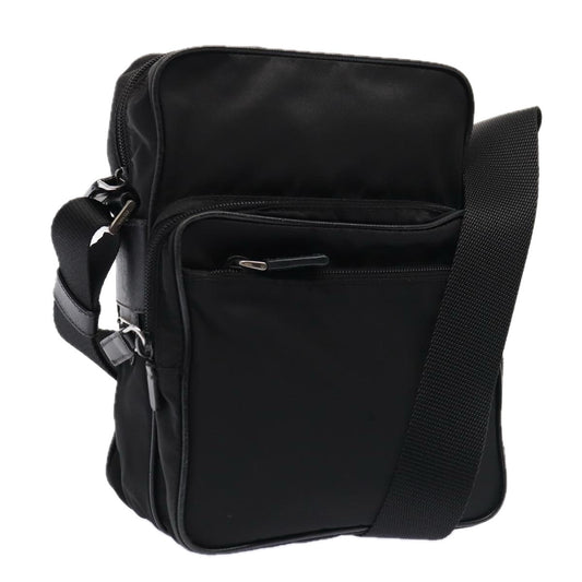 Luxury Prada Shoulder Bag Nylon Black Silver  88794