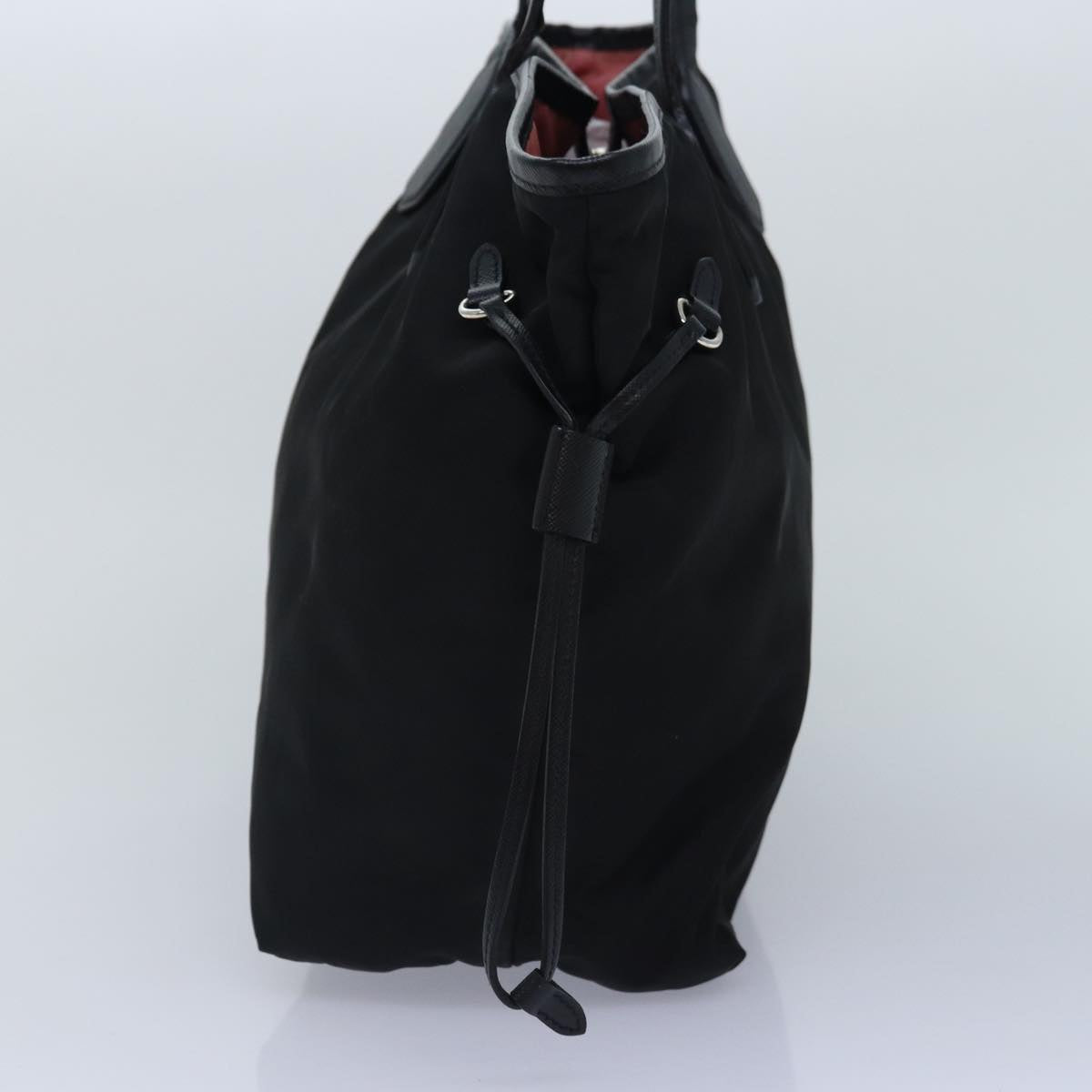 Luxury Prada Tote Bag Nylon Black Silver  88799