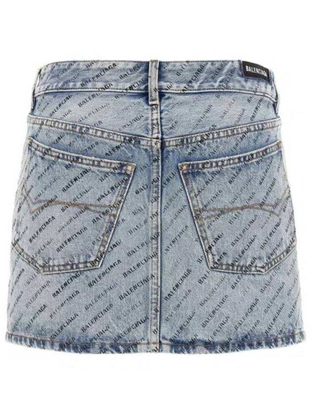 Luxury Balenciaga short skirt 744972 TQW66 4141 ICED BLUE
