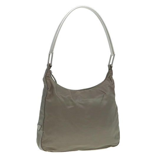 Luxury Prada Shoulder Bag Nylon Gray Silver  88828