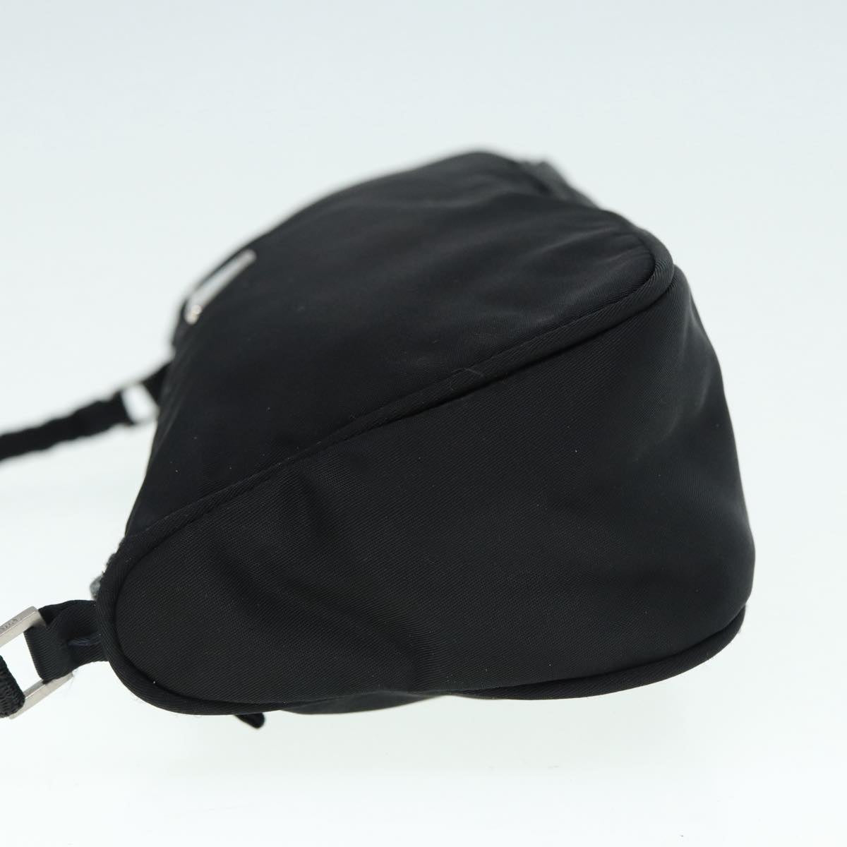 Luxury Prada Accessory Pouch Nylon Black Silver  88835