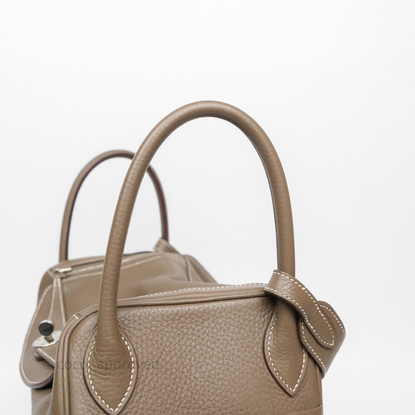 Hermès Lindy 30 Etoupe 18 Clemence Palladium Hardware