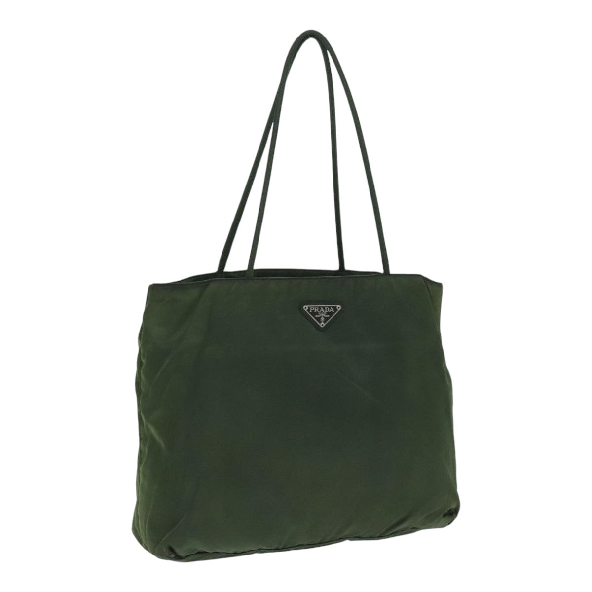 Luxury Prada Tote Bag Nylon Green Silver  88883