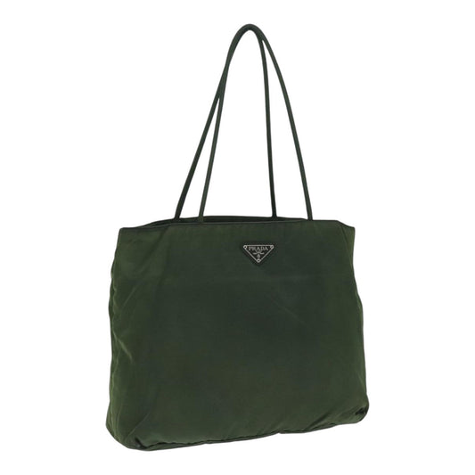 Luxury Prada Tote Bag Nylon Green Silver  88883