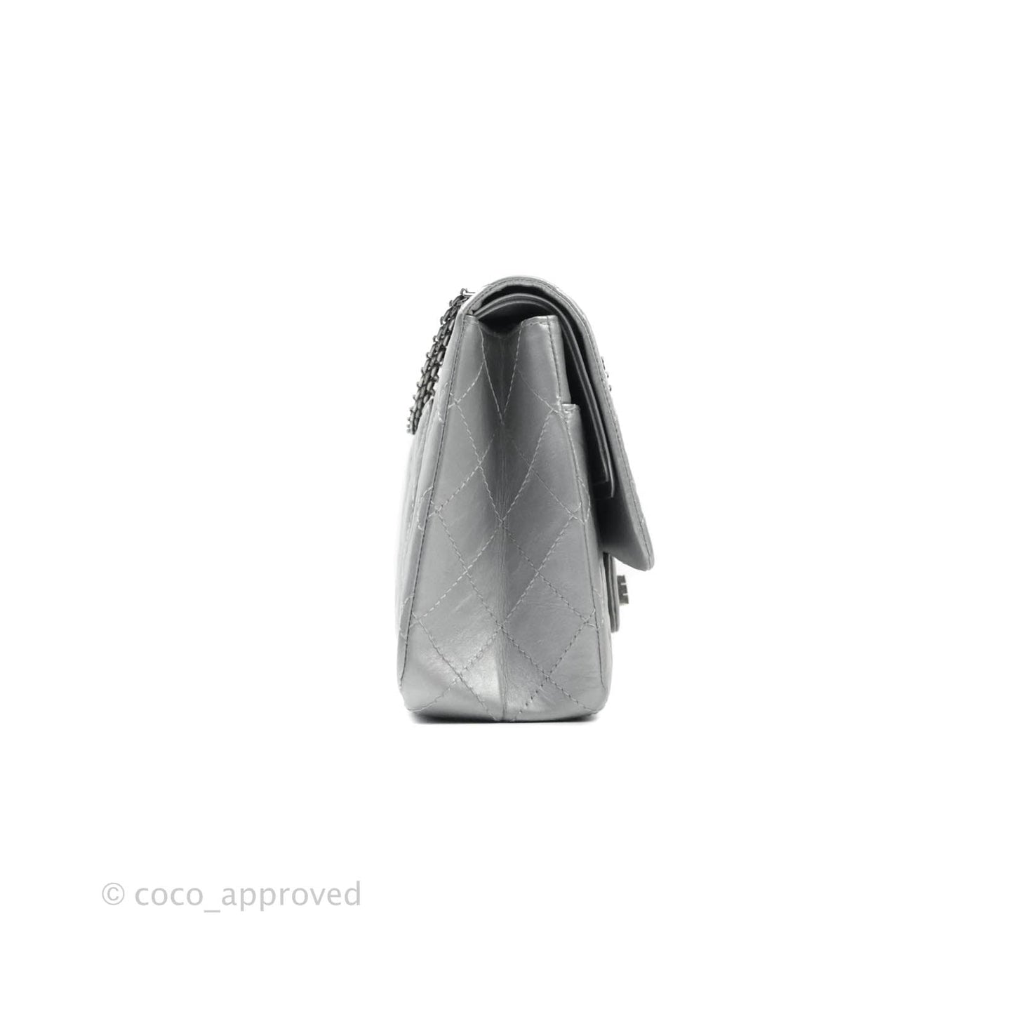 Chanel Reissue 227 Quilted Aged Calfskin Silver Ruthenium Hardware