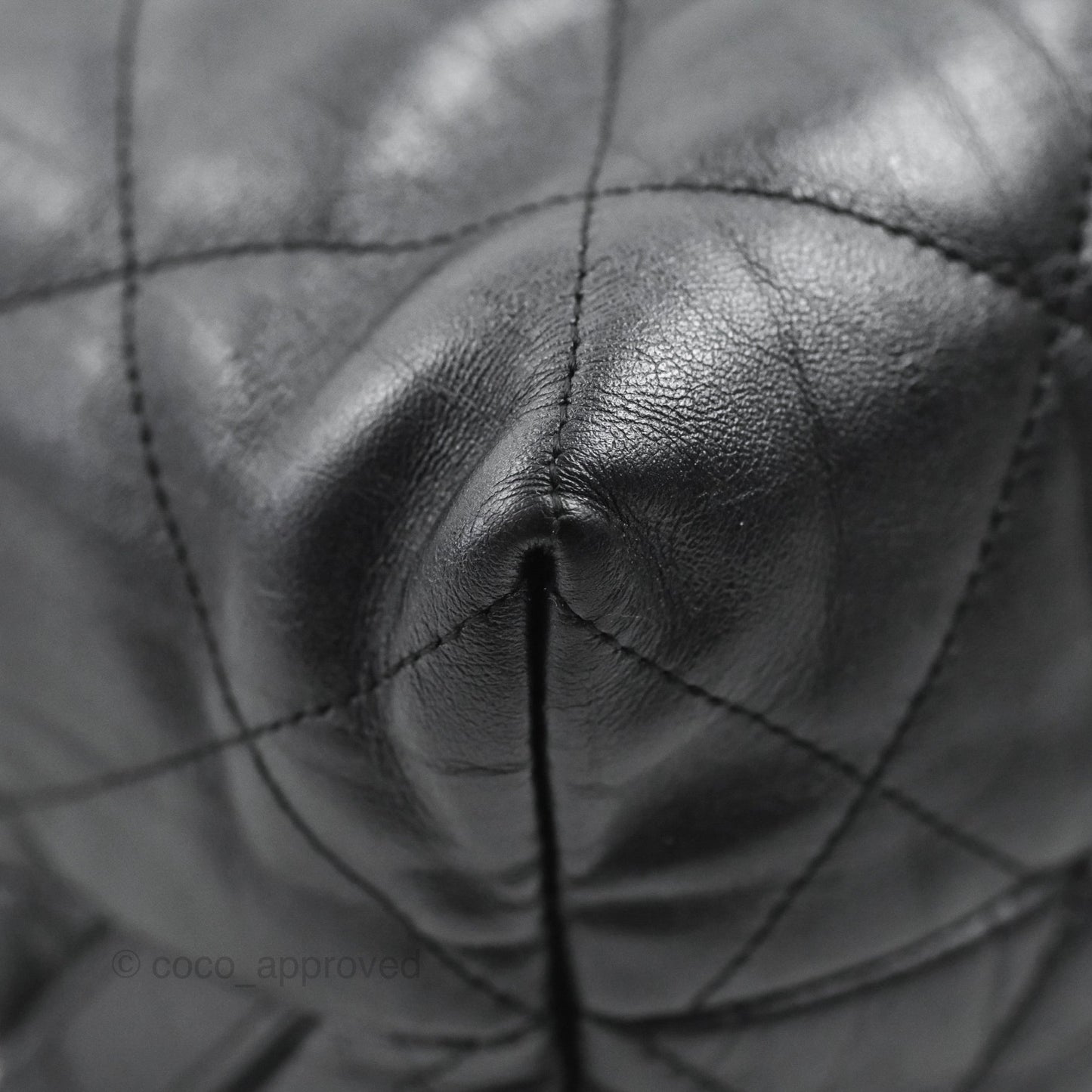 Chanel Ground Control Flap Backpack Quilted Iridescent Dark Grey Aged Calfskin Silver Hardware
