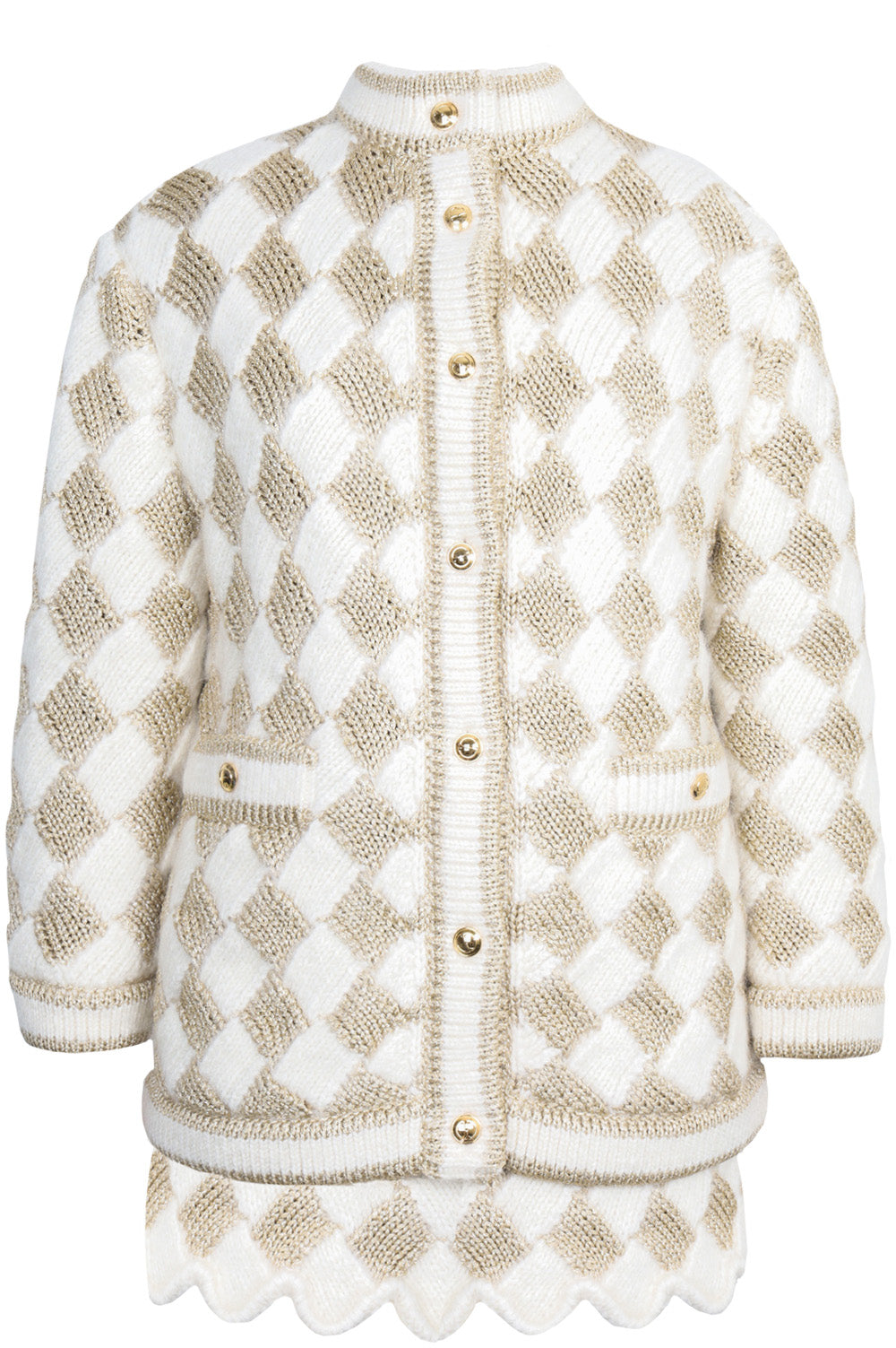 Luxury Gucci Trending 2025 Two Piece Wool White & Gold