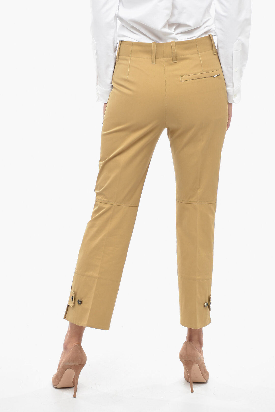 Luxury Bottega Veneta Cotton Front-pleated Tapered Fit Pants