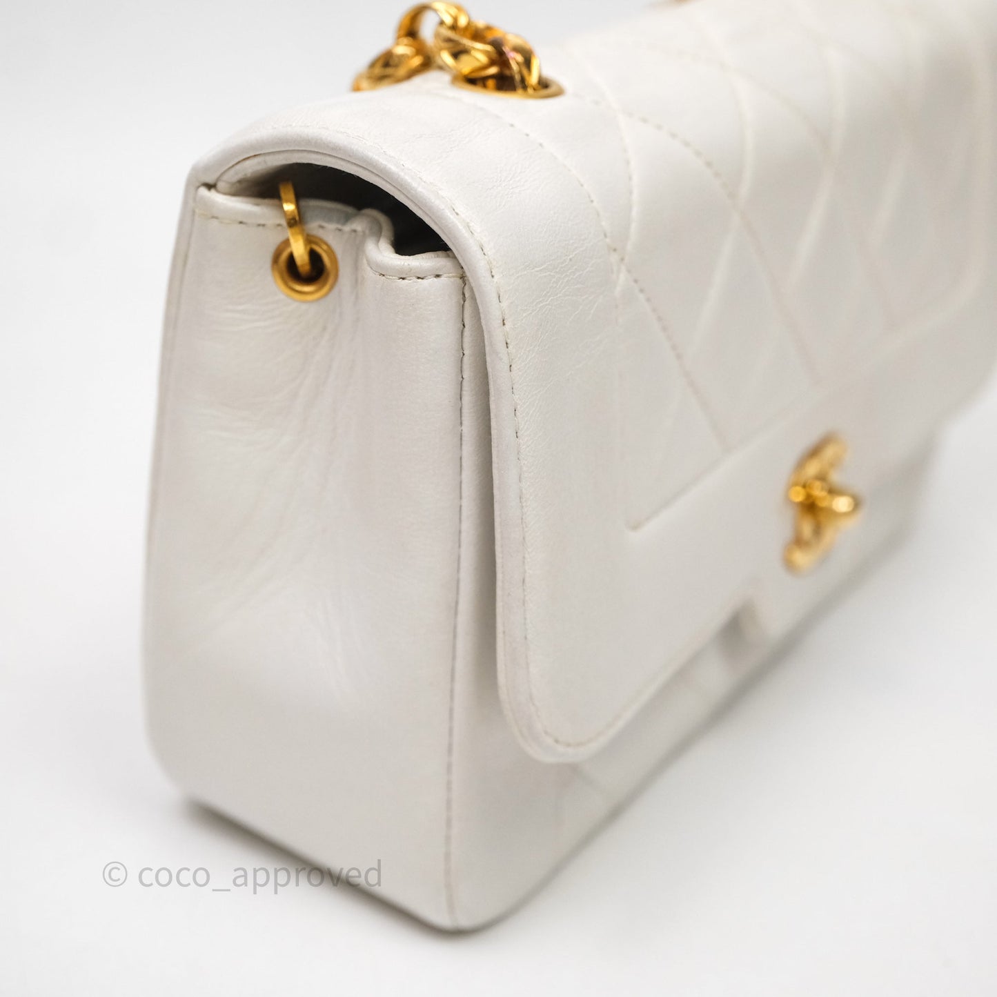 Chanel Vintage Mini Bijoux Chain Flap Bag White Gold Hardware