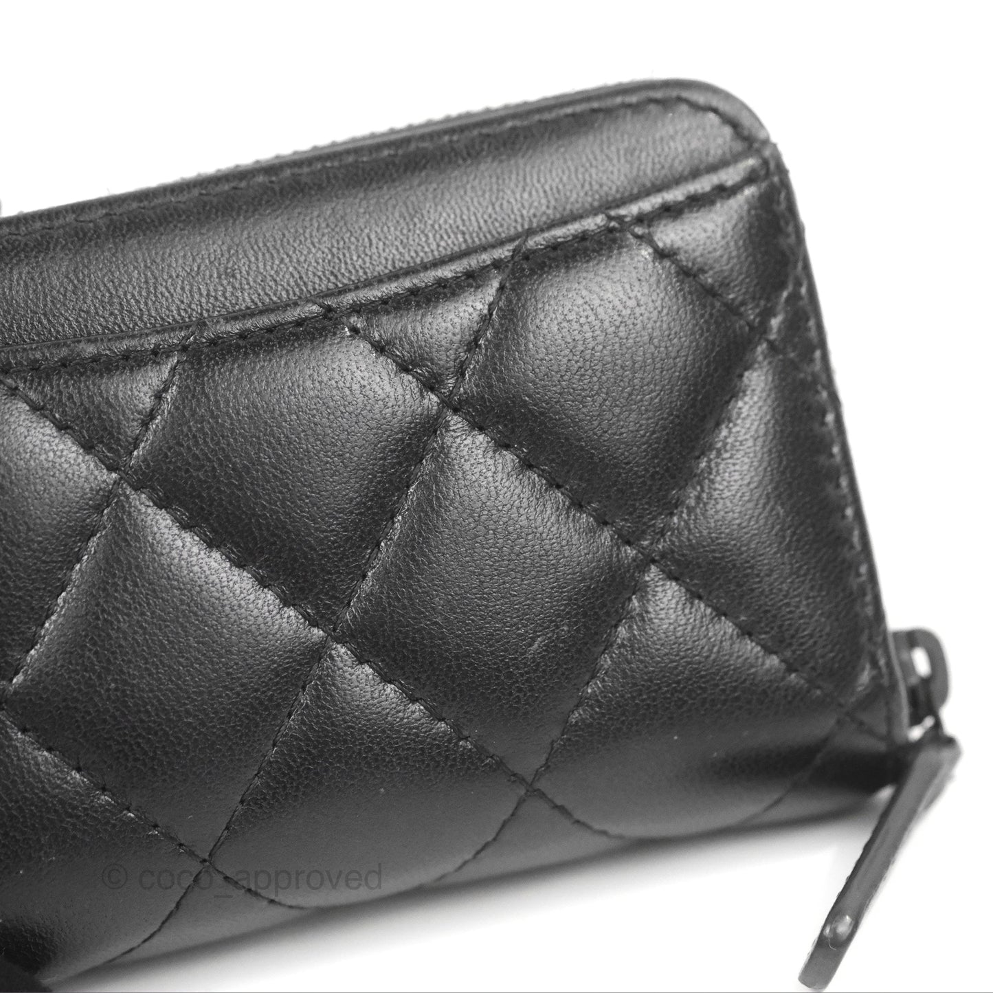 Chanel Classic Zipped Coin Purse So Black Lambskin