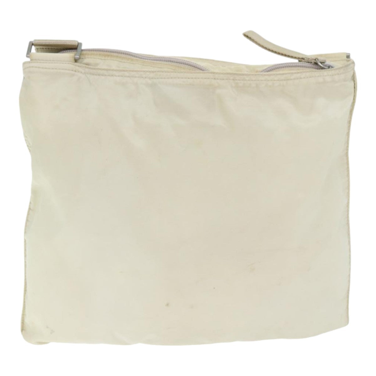 Luxury Prada Shoulder Bag Nylon White Silver  88961