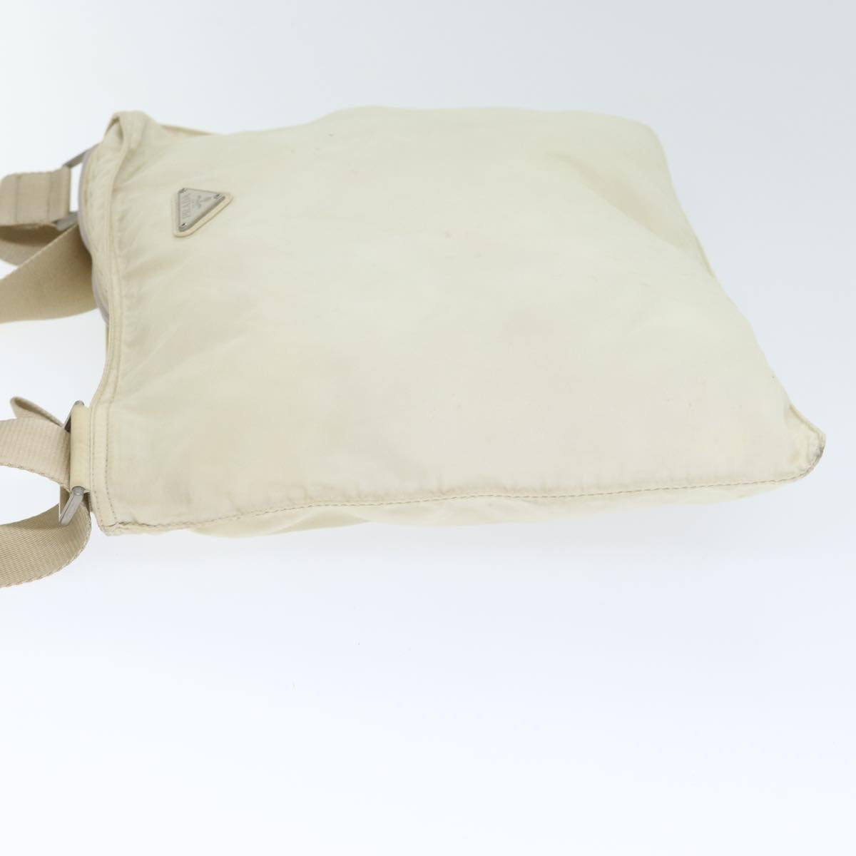 Luxury Prada Shoulder Bag Nylon White Silver  88961
