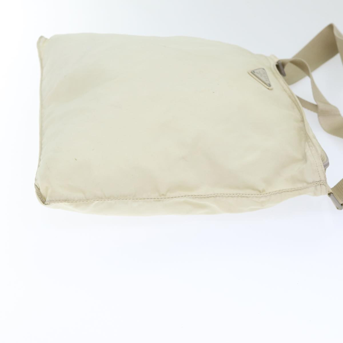 Luxury Prada Shoulder Bag Nylon White Silver  88961