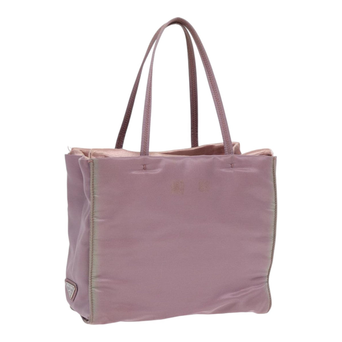 Luxury Prada Hand Bag Nylon Purple Silver  88963