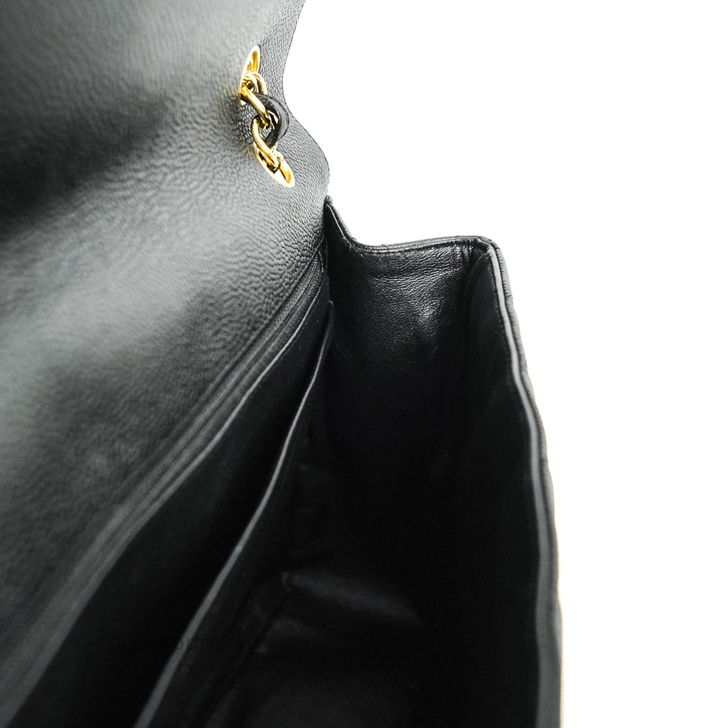 Chanel Classic Single Flap Maxi Black Caviar Gold Hardware
