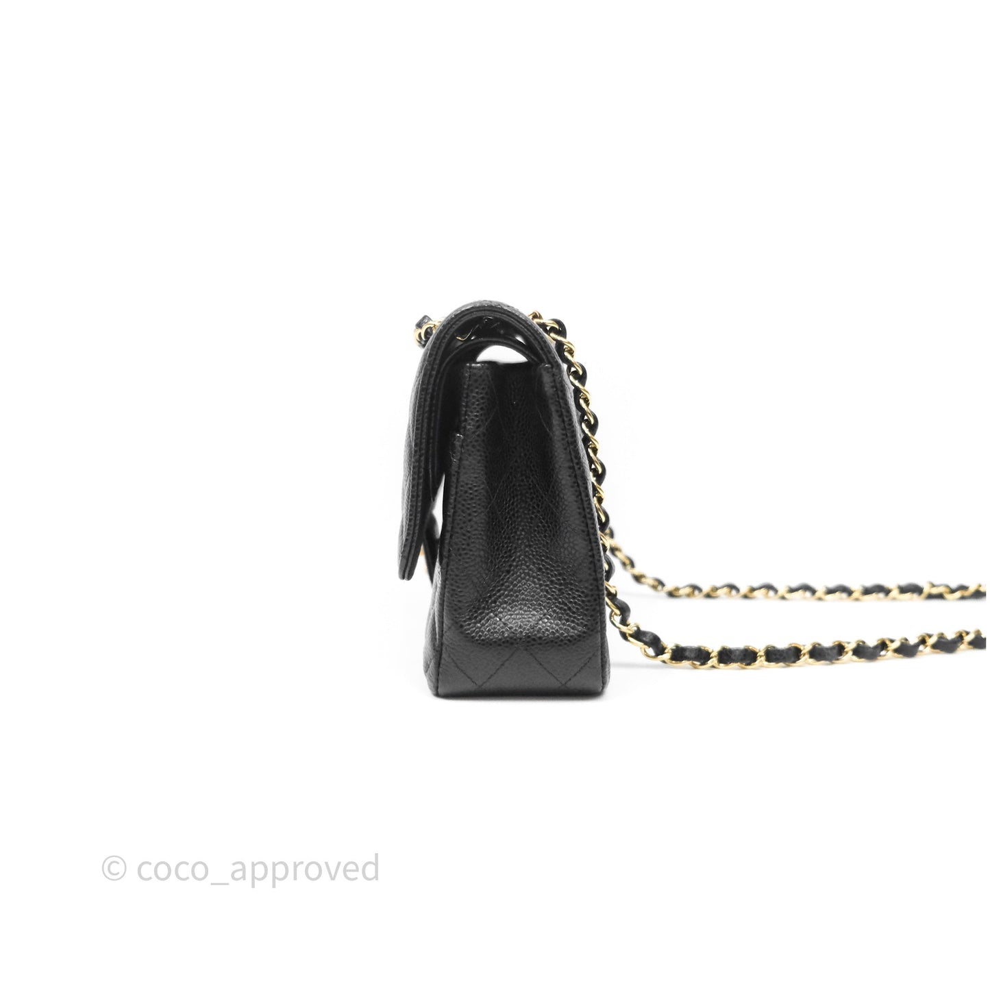 Chanel Classic Medium Flap Quilted Black Caviar Gold Hardware