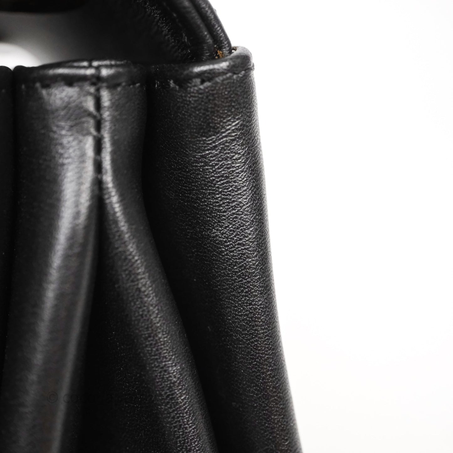 Chanel Pearl Chain Bag Black Calfskin Gold Hardware