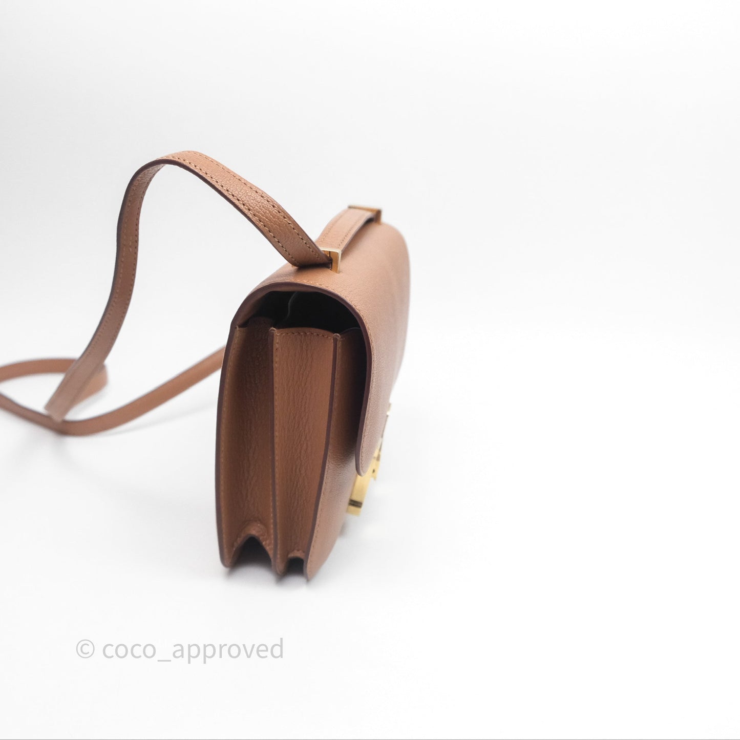 Hermès Constance Mini Quebracho Chevre Gold Hardware