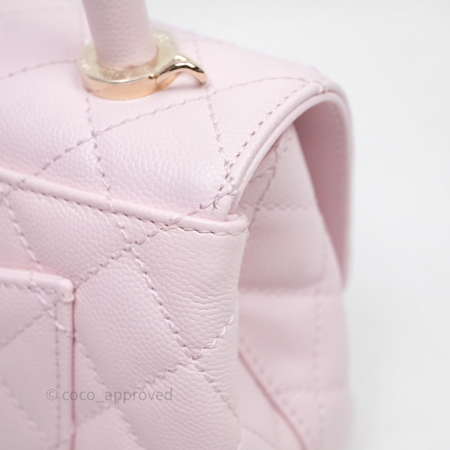 Chanel Mini Coco Handle Light Pink Caviar Gold Hardware