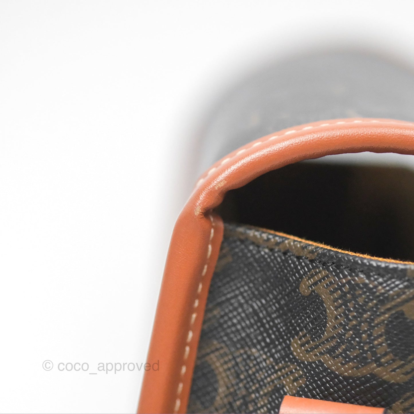 Celine Medium Folco Bag Triomphe Canvas Tan