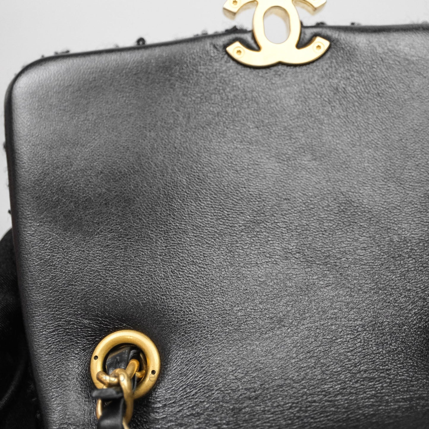 Chanel Duma Backpack Black Tweed Aged Gold Hardware