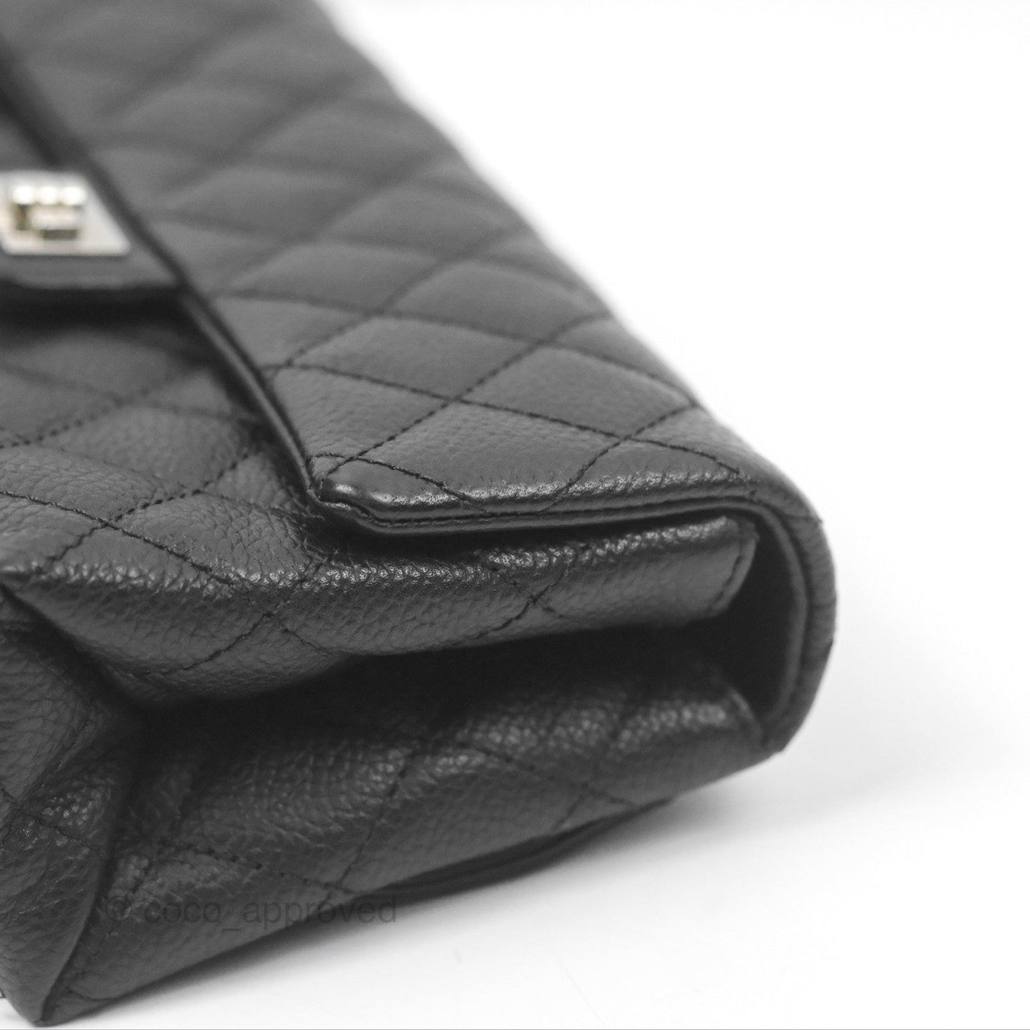 Chanel Reissue Quilted Belt Bag Black Caviar Silver Hardware