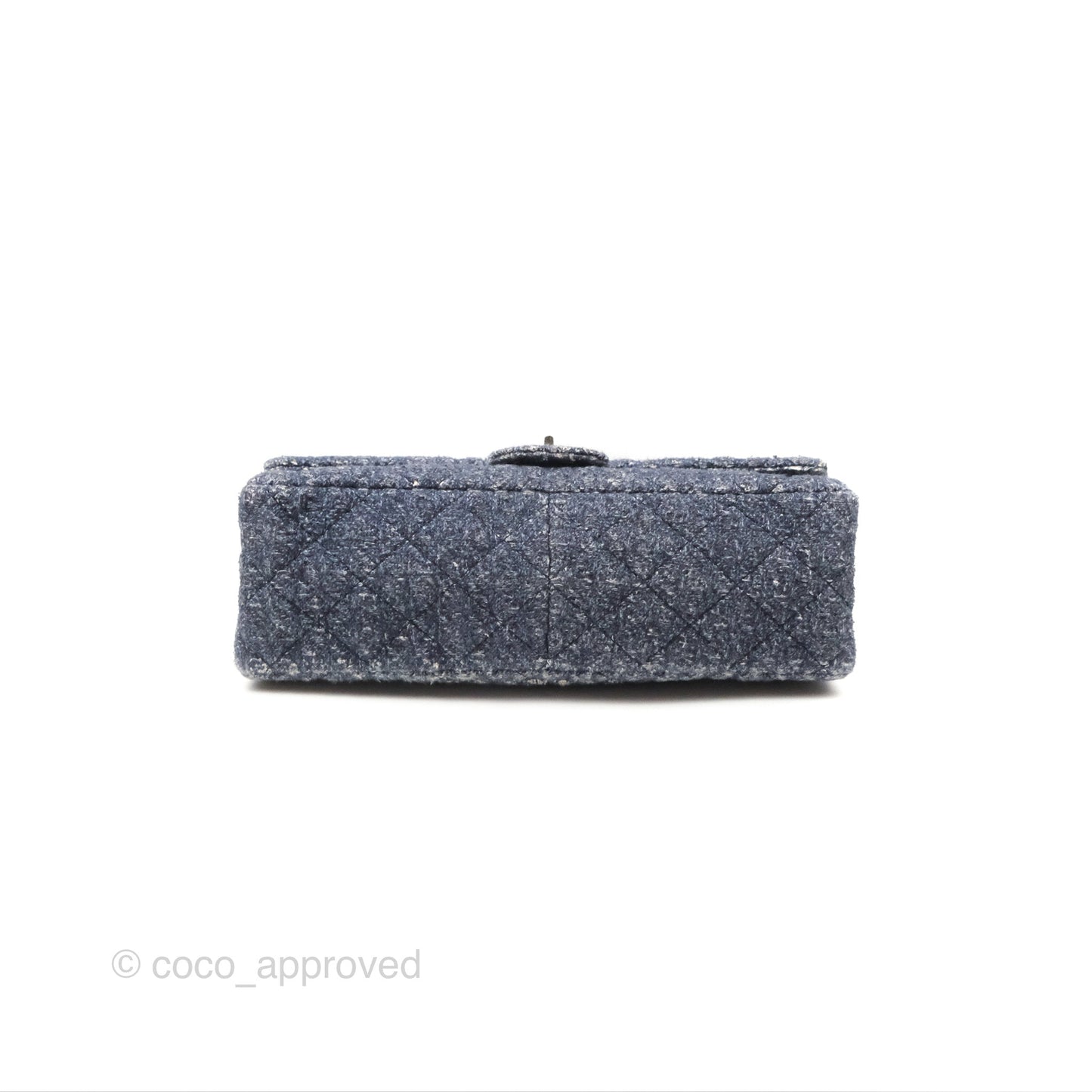 Chanel Reissue 226 Quilted Navy Tweed Ruthenium Hardware