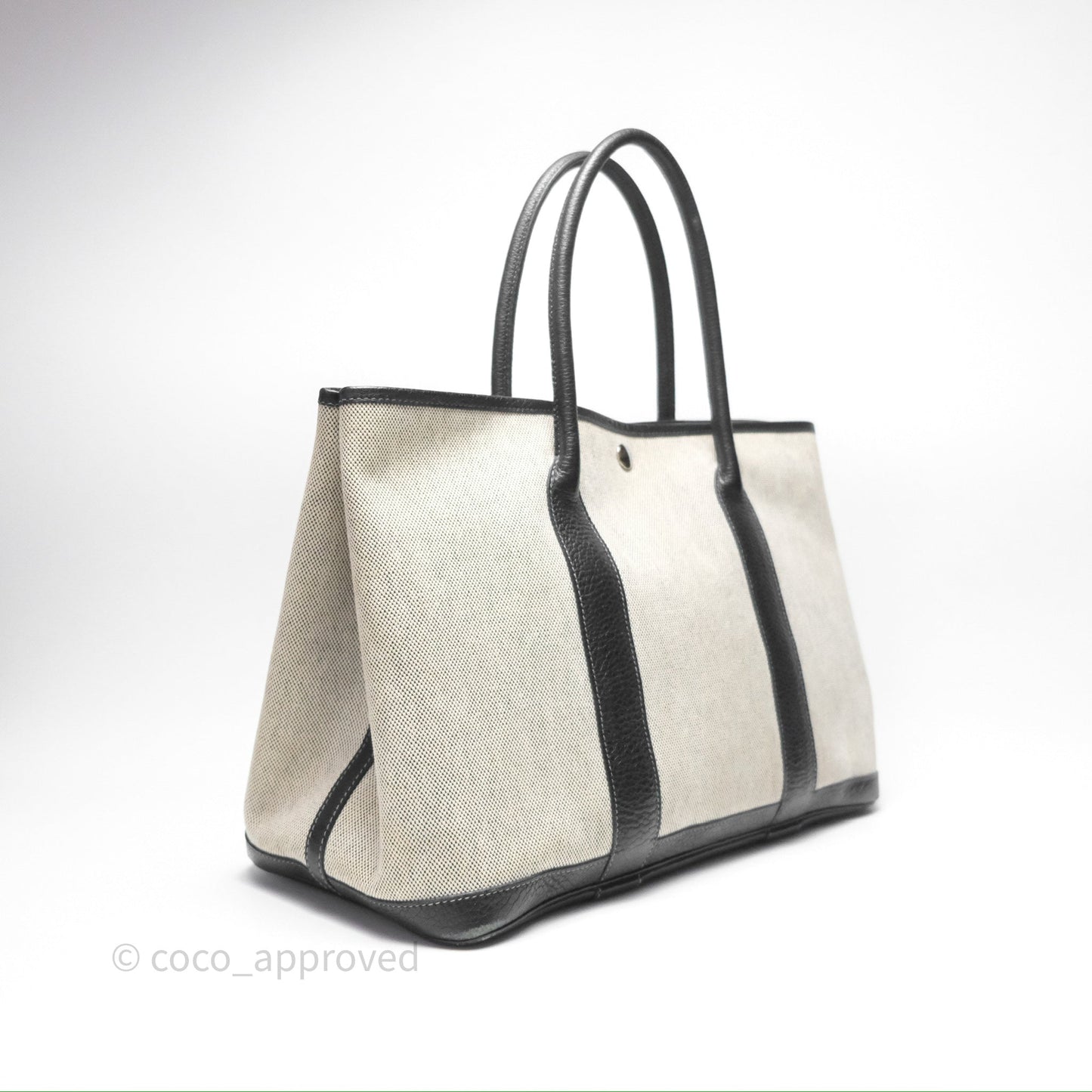 Hermès Garden Party 36 Noir 89 Canvas