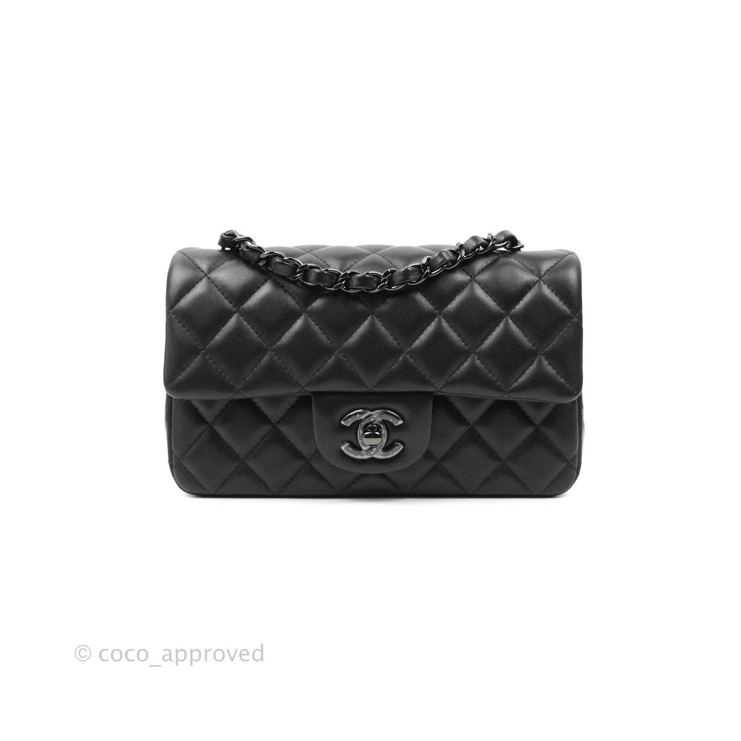 Chanel Quilted Mini Rectangular So Black Lambskin