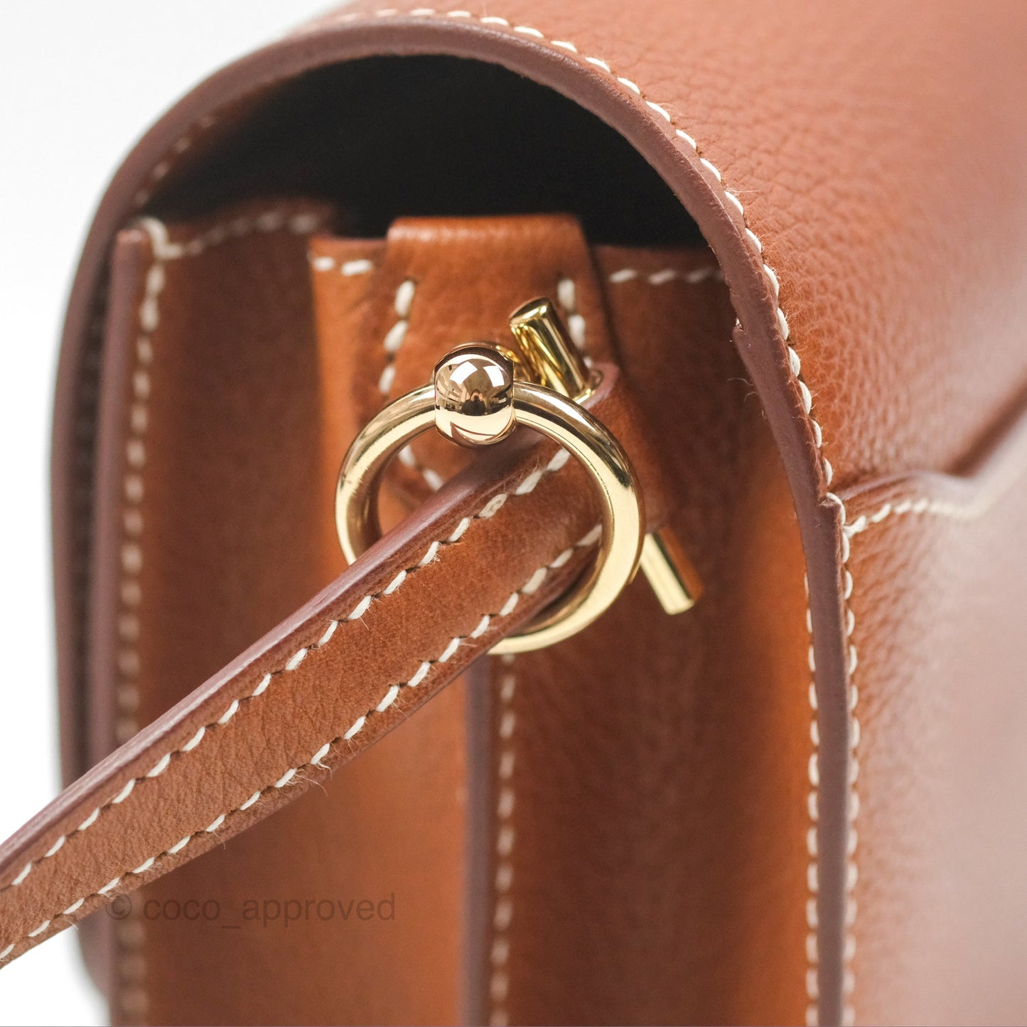 Hermès Roulis Mini 18 Fauve Barenia Gold Hardware