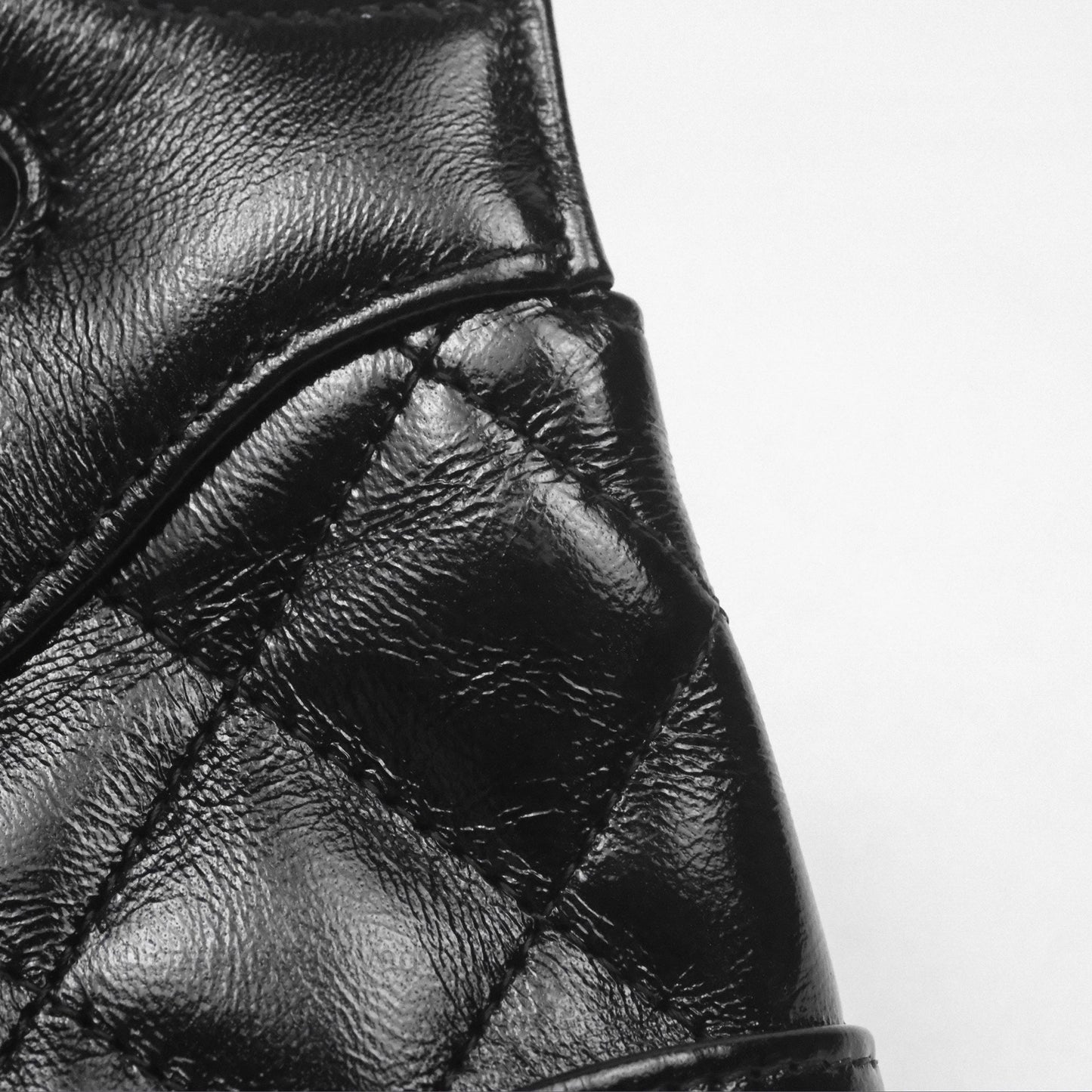 Chanel Micro 31 Clutch With Chain Black Shiny Calfskin Gold Hardware