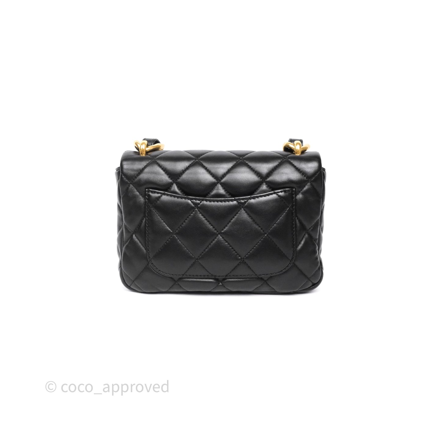 Chanel Small Funky Town Black Lambskin Aged Gold Hardware