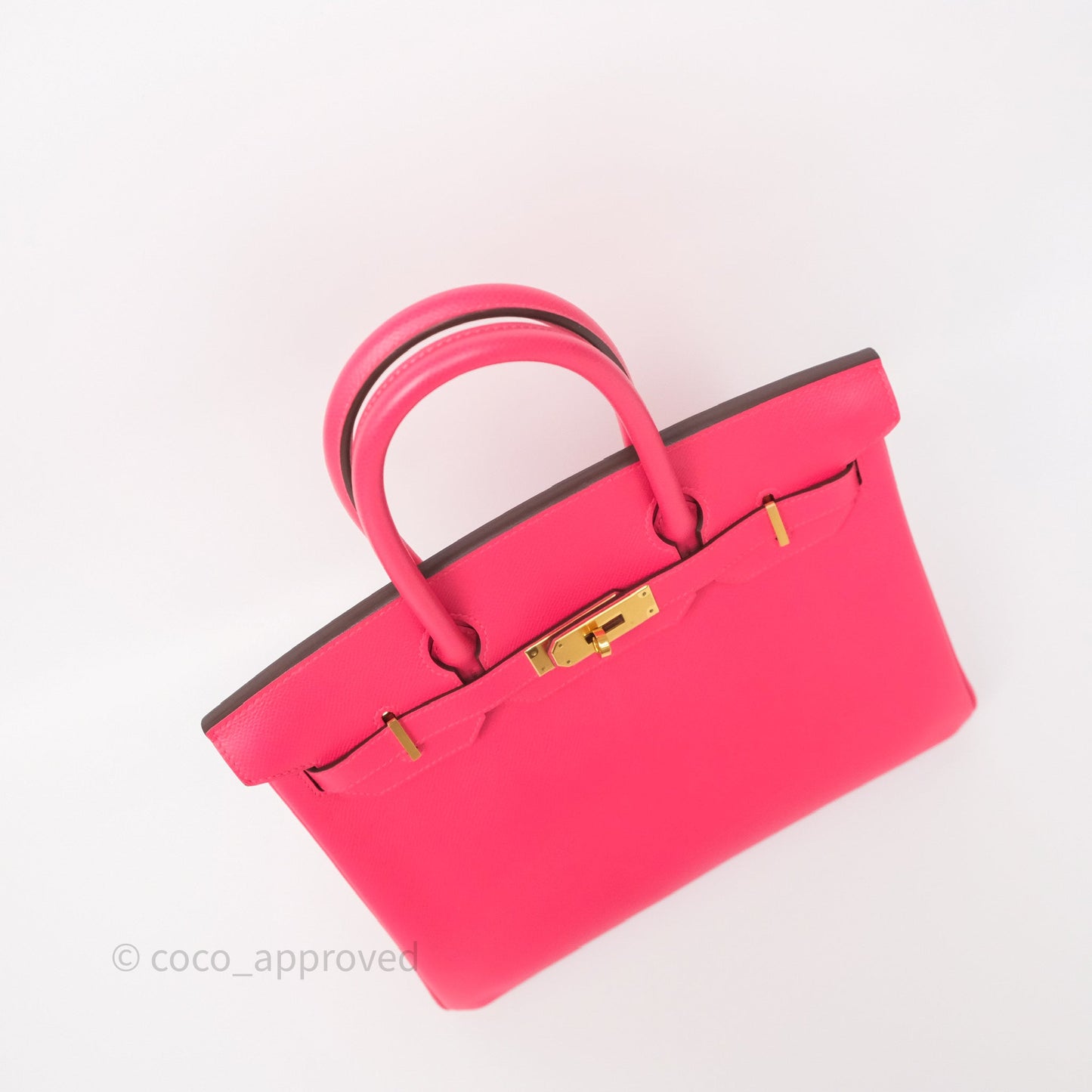 Hermès Birkin Retourne 30 Rose Extreme I6 Epsom Gold Hardware