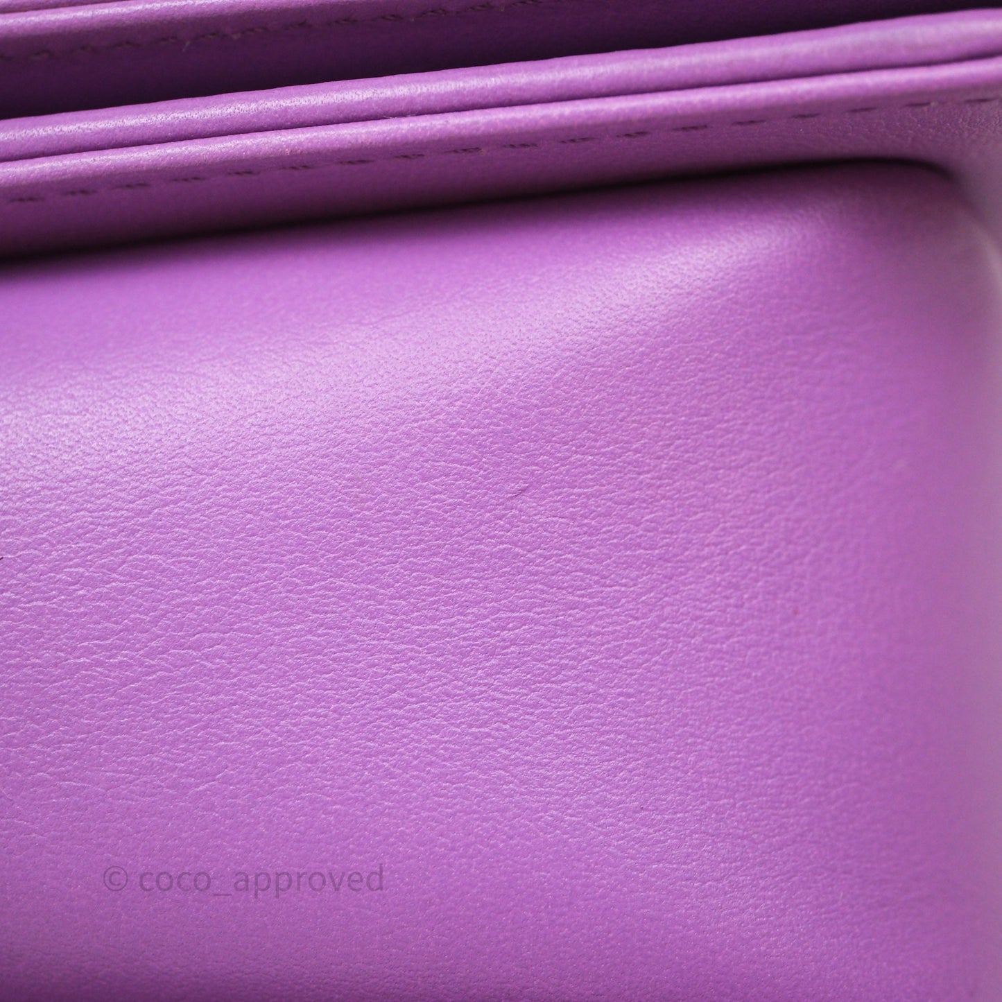 Chanel Chevron Small Boy Purple Calfskin Gold Hardware