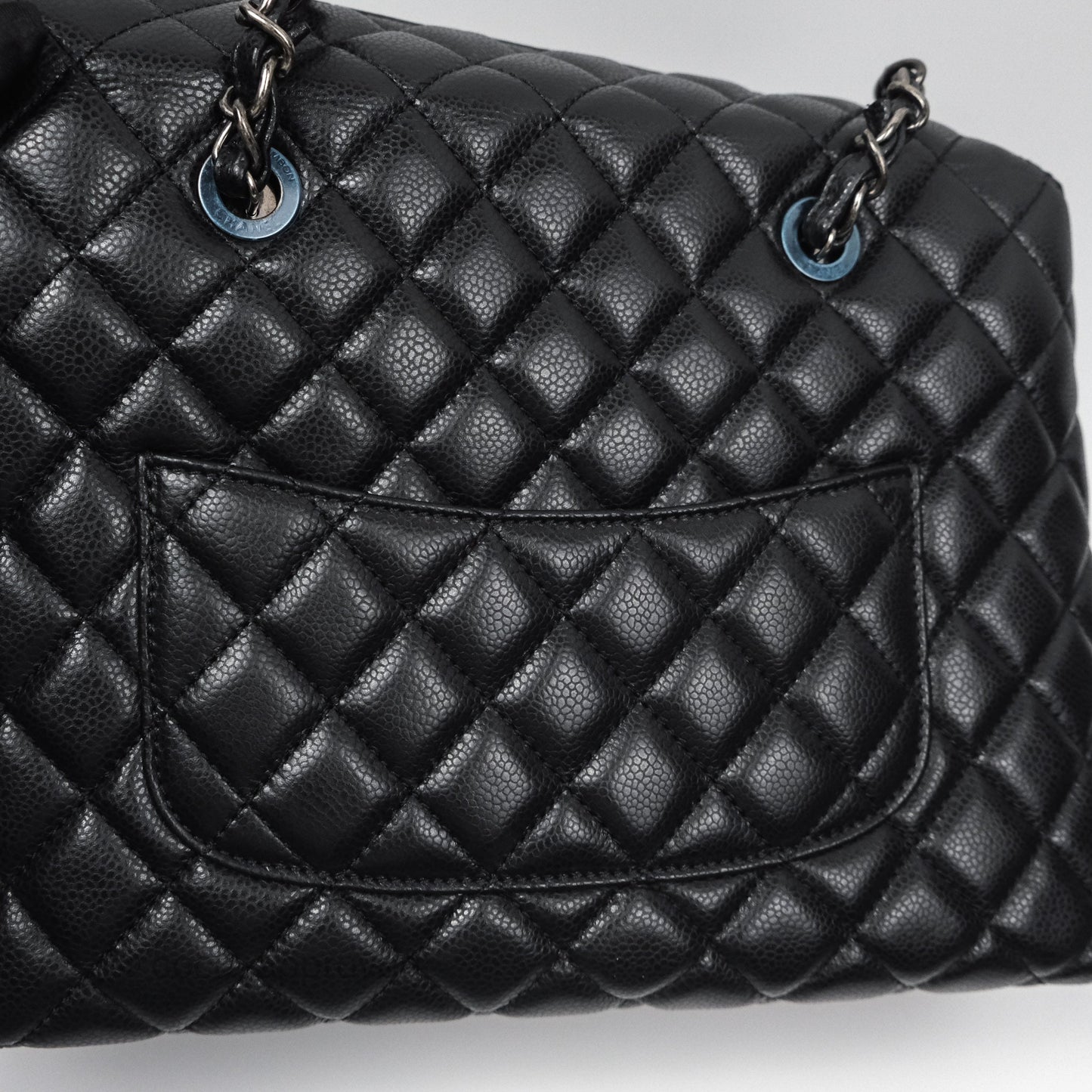 Chanel Quilted Small City Shopping Bag Black Caviar Ruthenium Hardware