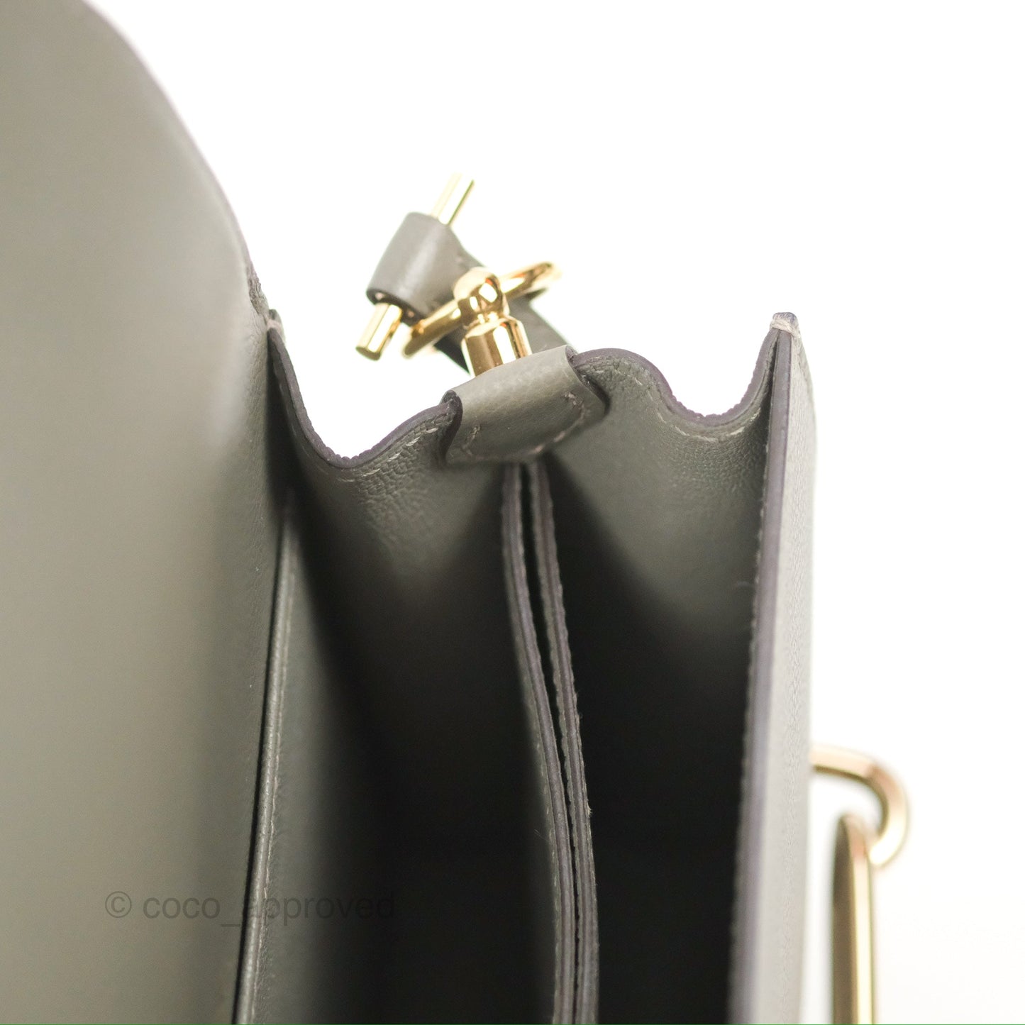 Hermès Roulis Mini 18 Gris Meyer 0L Evercolor Permabrass Hardware