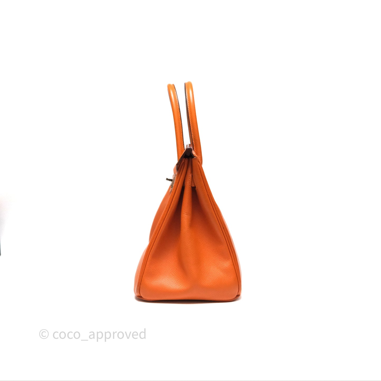Hermès Birkin 30 Retourne Orange Epsom Palladium Hardware