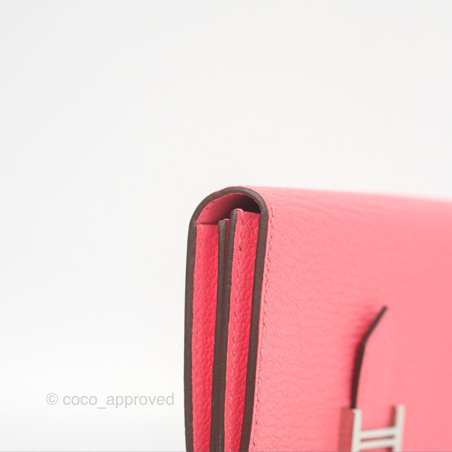Hermès Bearn Card Holder Rose Ete Chevre Mysore Palladium Hardware